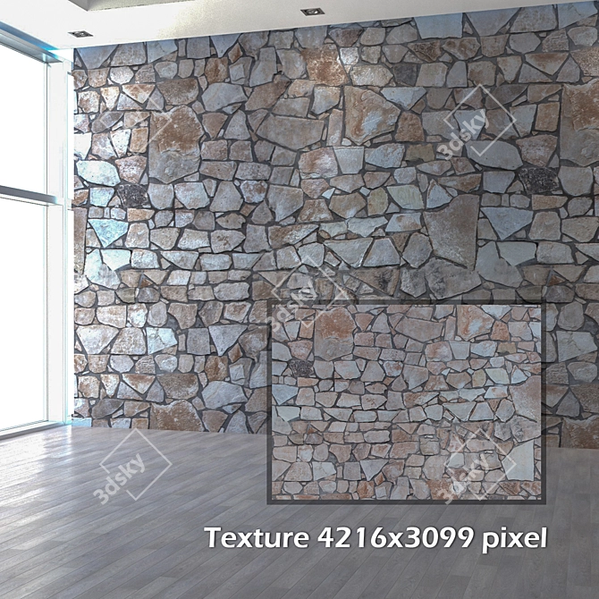 Slate Stone Texture 3D model image 2