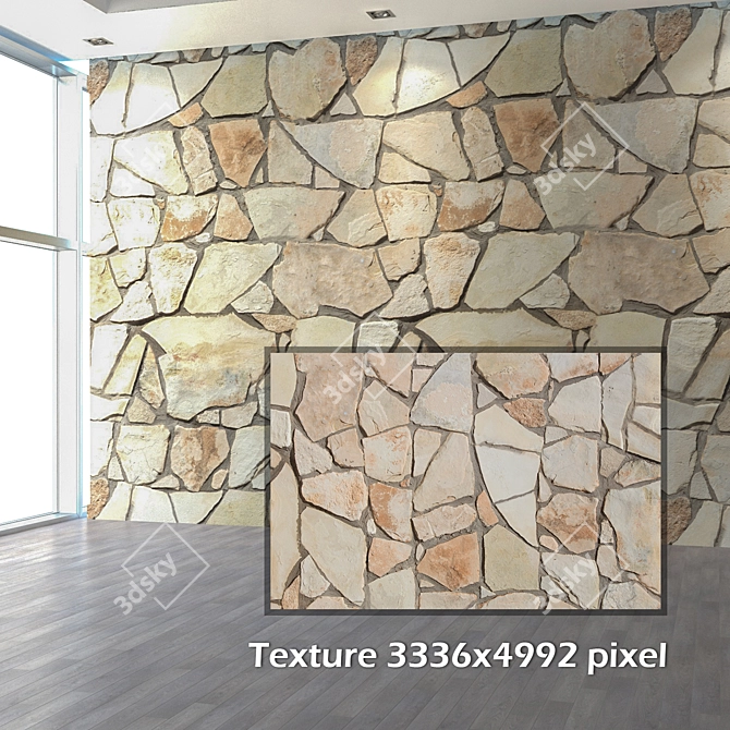 Seamless Stone Texture 3D model image 2