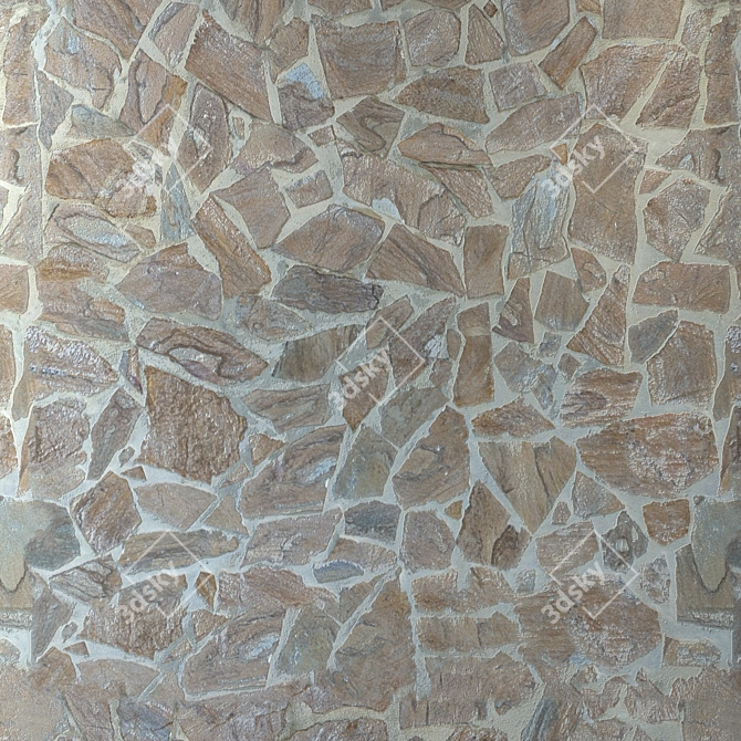 Natural Slate Stone Texture 3D model image 3