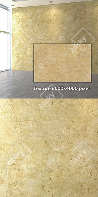 Seamless 4K Plaster Texture Set 3D model image 2