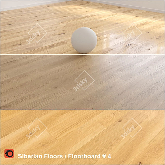 Siberian Floors Parquet Board Set 3D model image 1