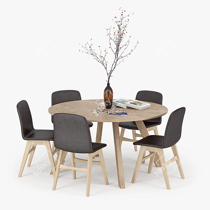 Modern Crate & Barrel Table 3D model image 1