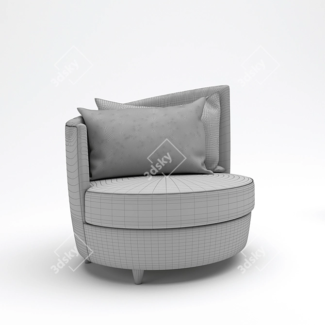 Elegant LeComfort Armchair 3D model image 2