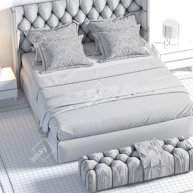 Meridiani Turman Low - Modern and Spacious Sofa 3D model image 3