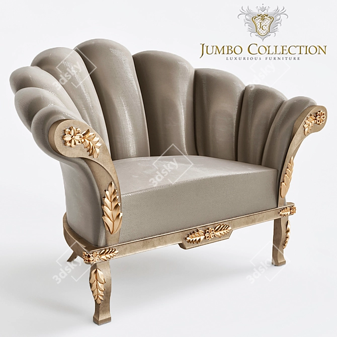 Elegant Jumbo Classic Armchair 3D model image 1