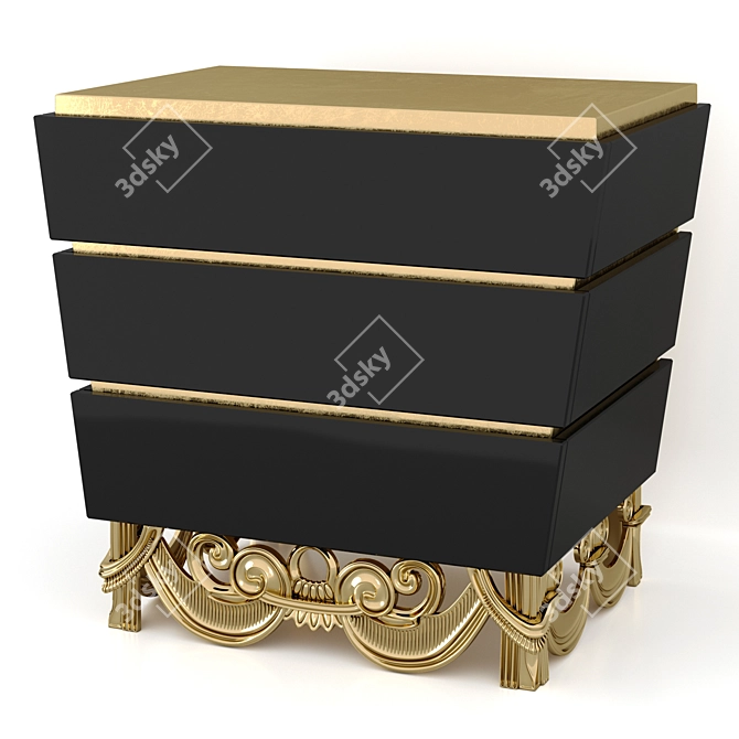 Elegant Nightstand - Rozzoni Mobili MIKADO MK-144 3D model image 1