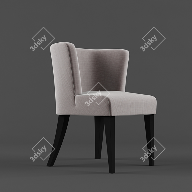 Elegant Alba Slategrey Chair 3D model image 3