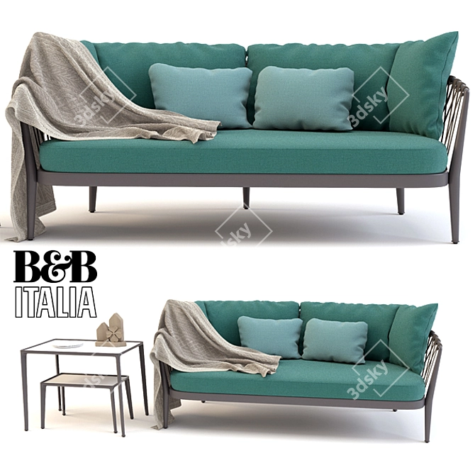 Modern B&B Italia Sofa Erica 3D model image 1