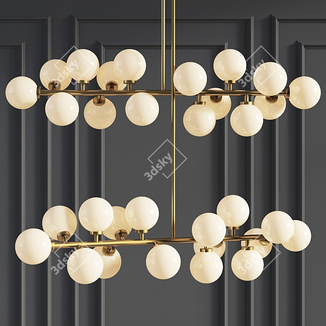 Mimosa Pendant: Elegant Suspension Light 3D model image 1