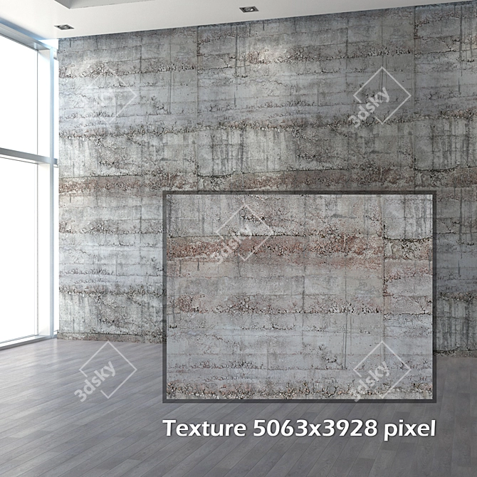 Seamless 4K Concrete Texture 3D model image 2