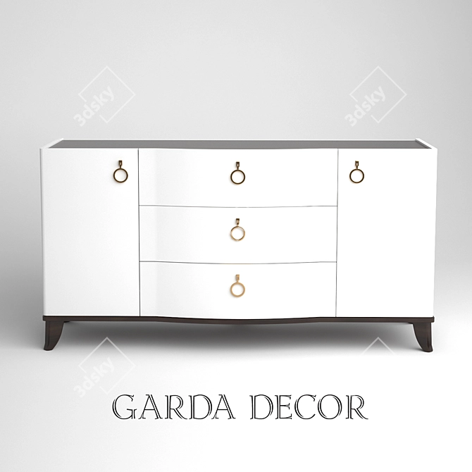 Garda Decor Chest of Drawers 3D model image 1