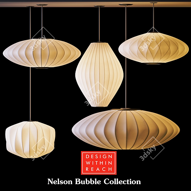 Nelson's Luminary: Iconic Bubble Lamp 3D model image 1