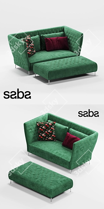 SABA italia Quilt: Stylish Sofa Set 3D model image 2