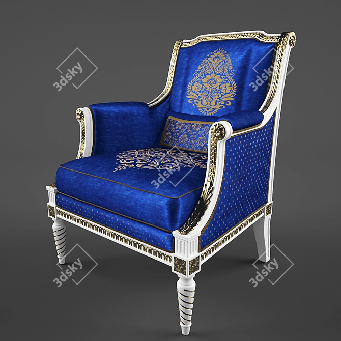 Timeless Armchair Beauty 3D model image 1