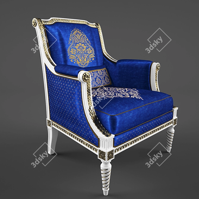 Timeless Armchair Beauty 3D model image 2
