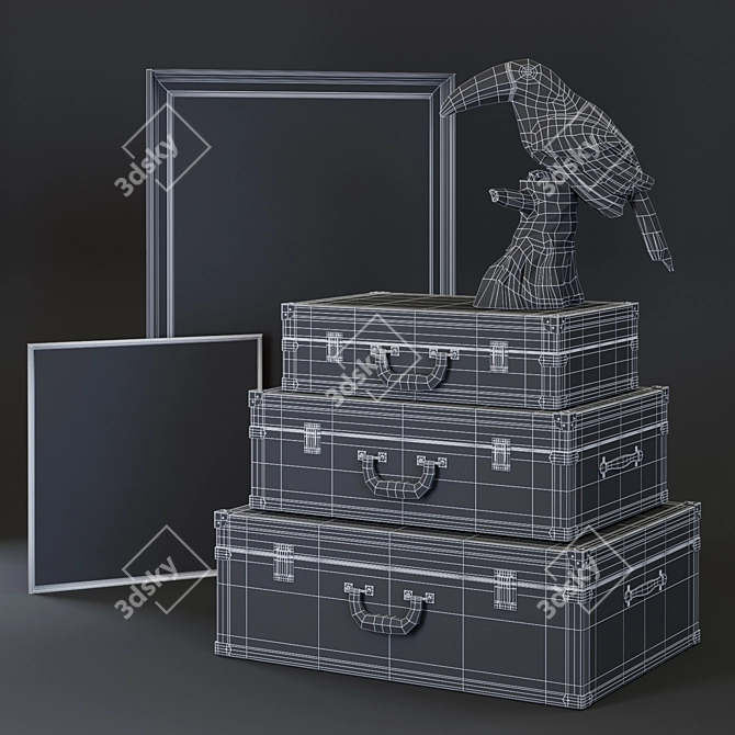 Eichholtz Vintage Trunk Set 3D model image 3