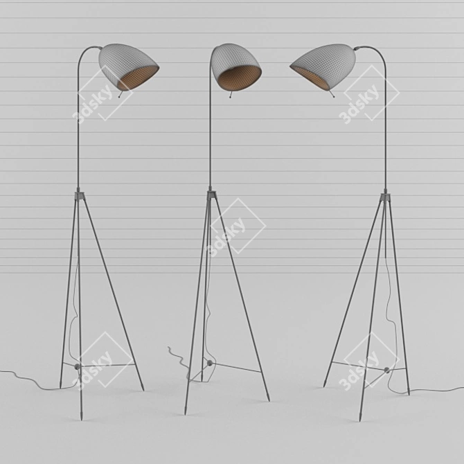 Elegant Sommerard Floor Lamp 3D model image 2