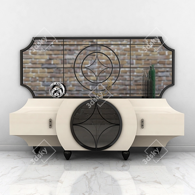 Sleek Arc Console 3D model image 1