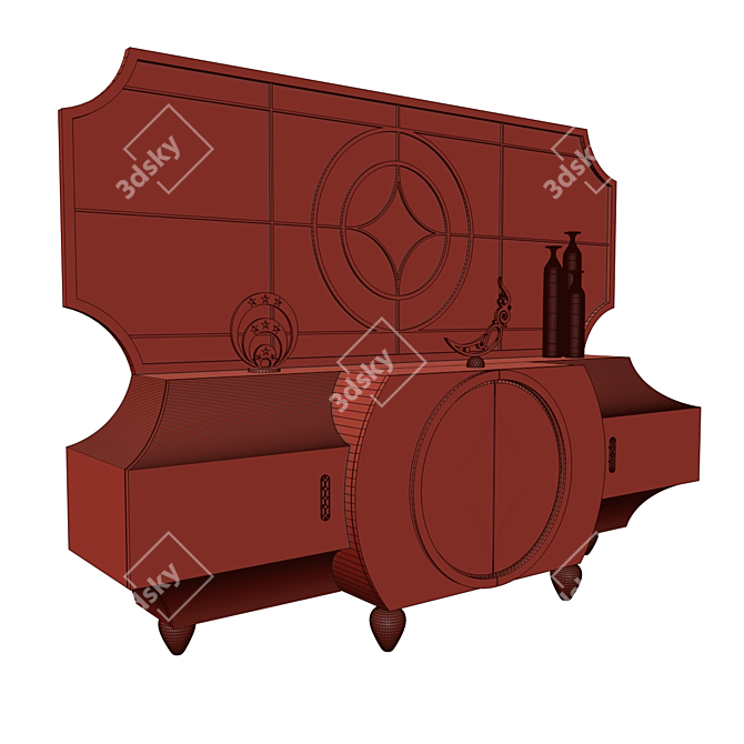 Sleek Arc Console 3D model image 3