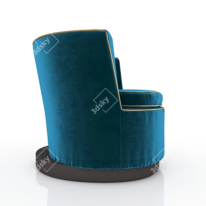 Elegant Velvet Adele Armchair 3D model image 3