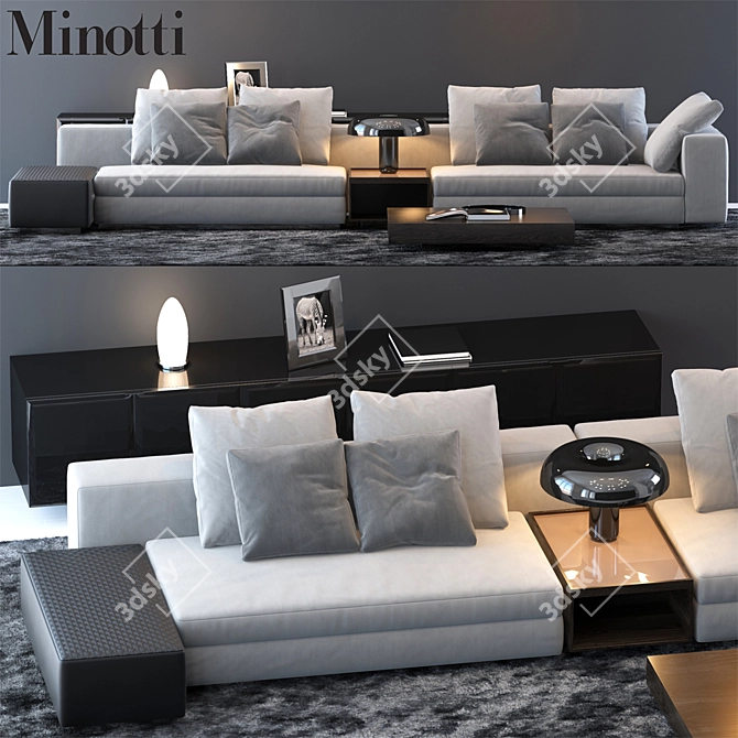 Minotti Set 14: Elegant Furniture Collection from Yang, Ritter, Close, and Morrison 3D model image 1