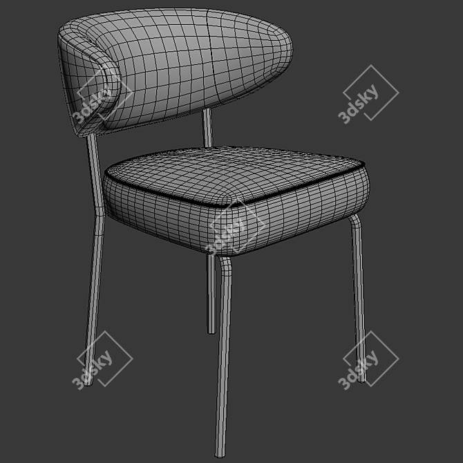 Modern Minotti Mills Low Chair 3D model image 2