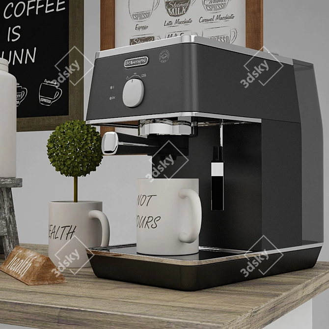 High-Res Coffee Set 3D model image 2