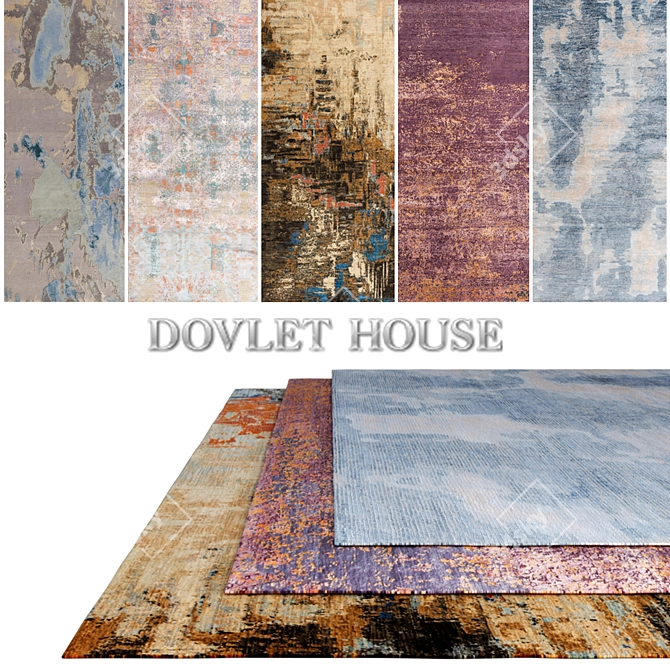 Luxury Carpets Set (5 Pieces) | DOVLET HOUSE 3D model image 1