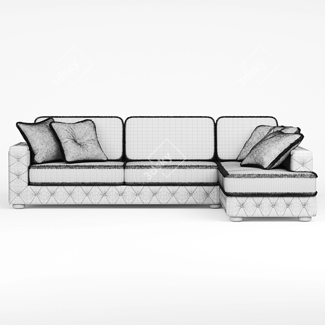 Elegant Timeless Sofa 3D model image 2