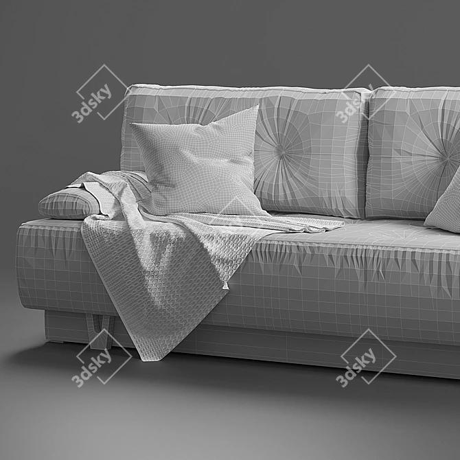 Stylish and Comfy Sofabed for Modern Apartments 3D model image 3