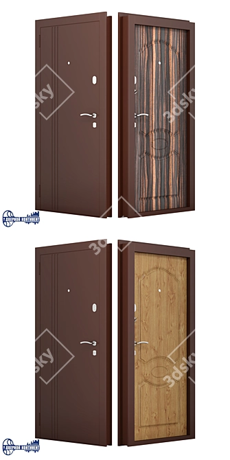 Secure Comfort: Continent-Extra Entrance Doors 3D model image 3