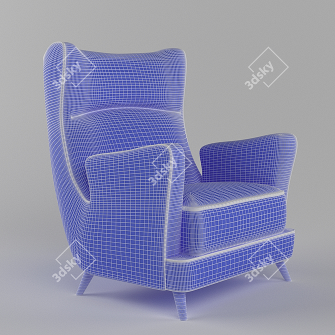 Tren Armchair, Manuel Barbero's Icon 3D model image 3