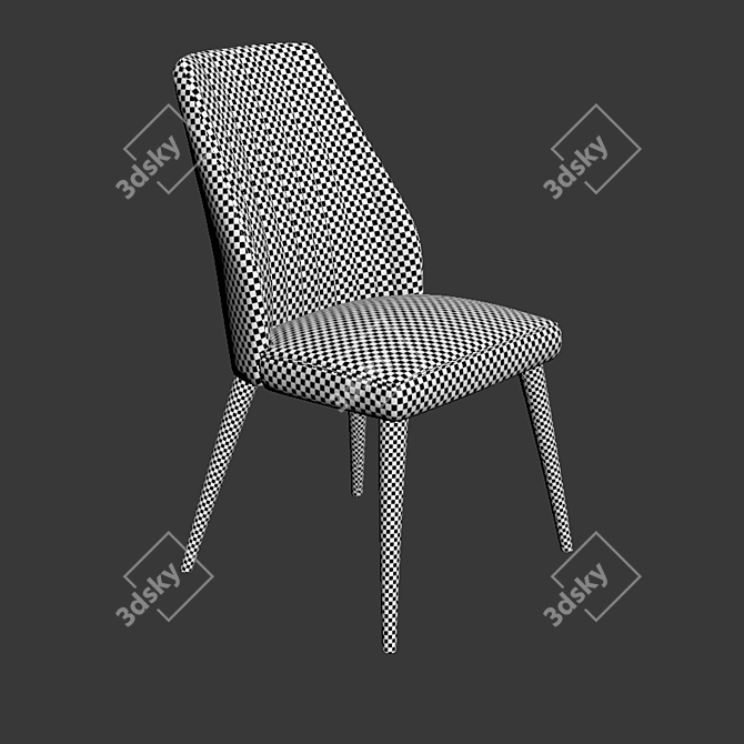 Vaz Modern Dining Chair 3D model image 2