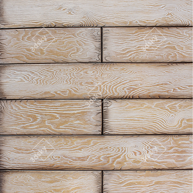 Almond Wood Interior Wall Panel 3D model image 1