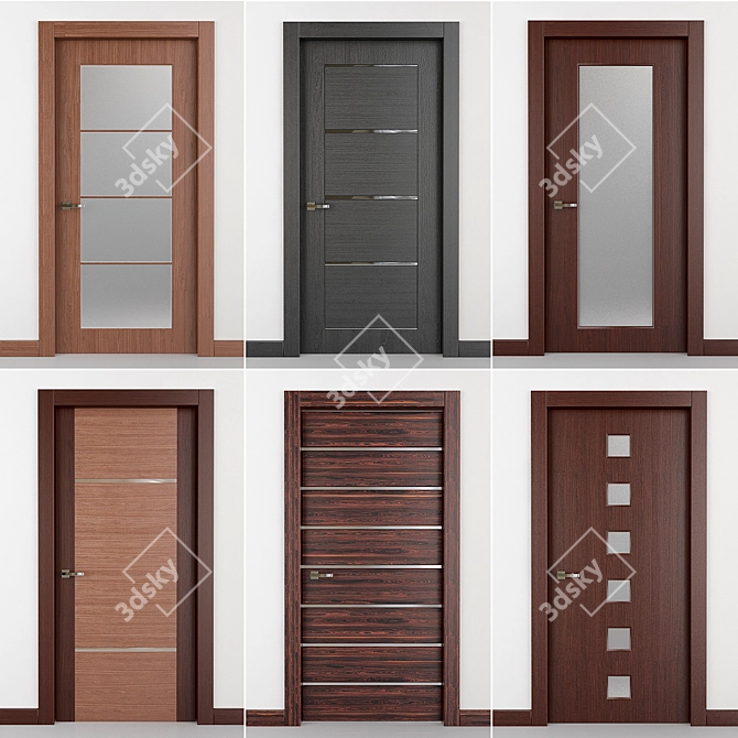 Elegant Entryway Essentials: Door Collection_4 3D model image 1