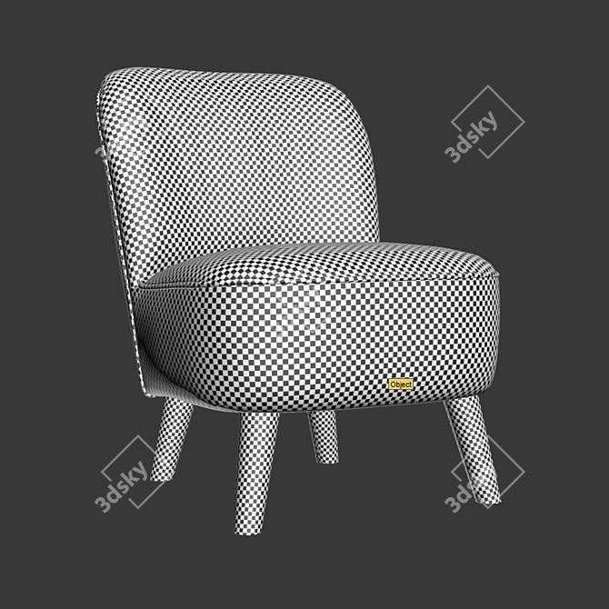Elegant Alpana Cocktail Chair: Perfect Blend of Style & Comfort 3D model image 3