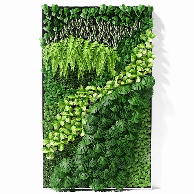 Modern Vertical Garden: UV Mapped, 2000x1200mm 3D model image 1