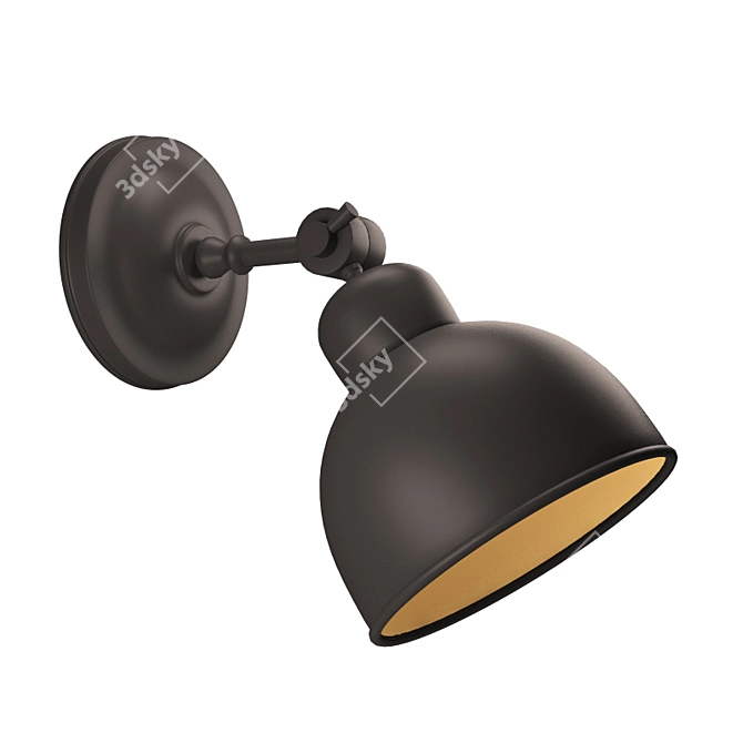 Elegant Argon Wall Light 3D model image 1