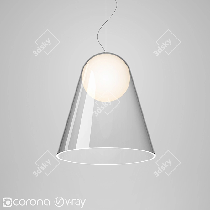 Title: Elegant Satellight Pendant Lamp 3D model image 1