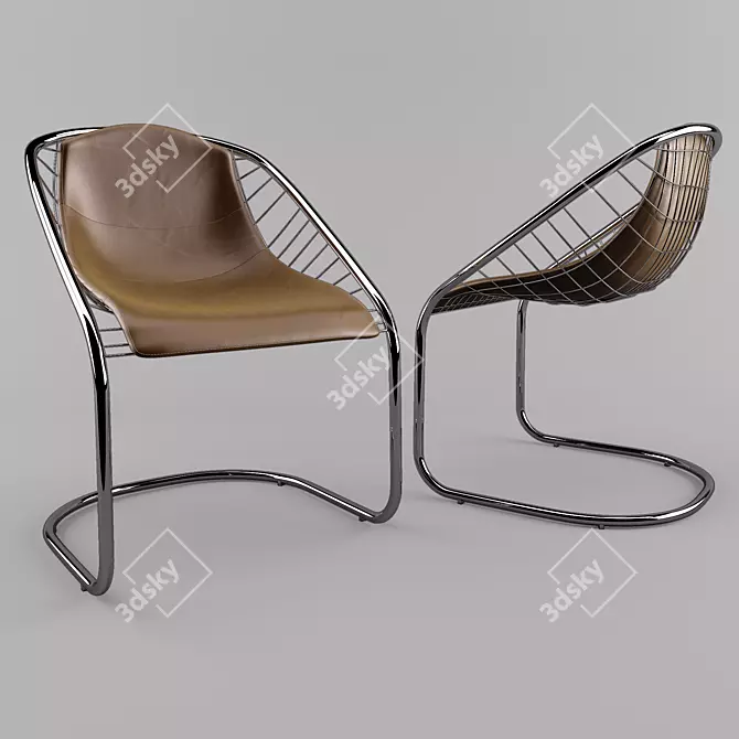 Minotti Cortina Modern Chair: Sleek Design & Superior Comfort 3D model image 2