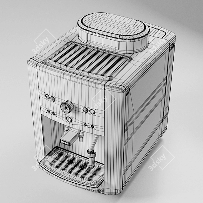 KRUPS Happy Quattro Force LCD Espresso Machine 3D model image 3