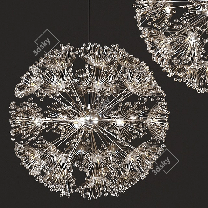 Norbic Crystal Flower Chandelier 3D model image 1