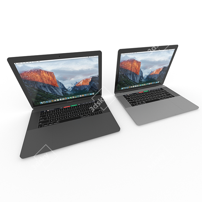 Pro 15-inch MacBook: Sleek & Powerful 3D model image 1