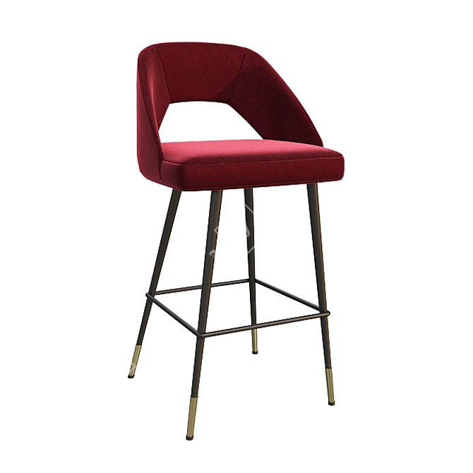 Elegant Avorio Bar Stool 3D model image 1