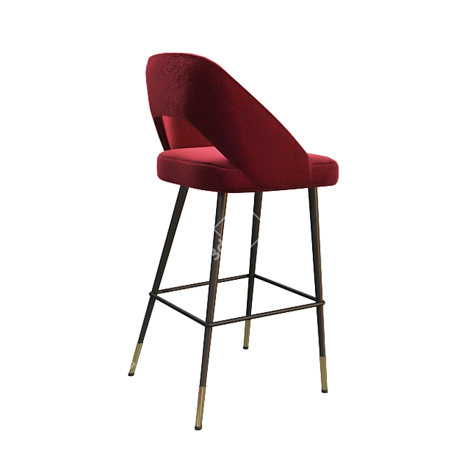 Elegant Avorio Bar Stool 3D model image 2