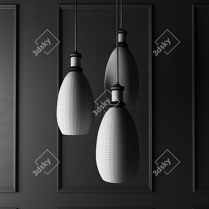 Elegant Glow Chandelier 3D model image 2