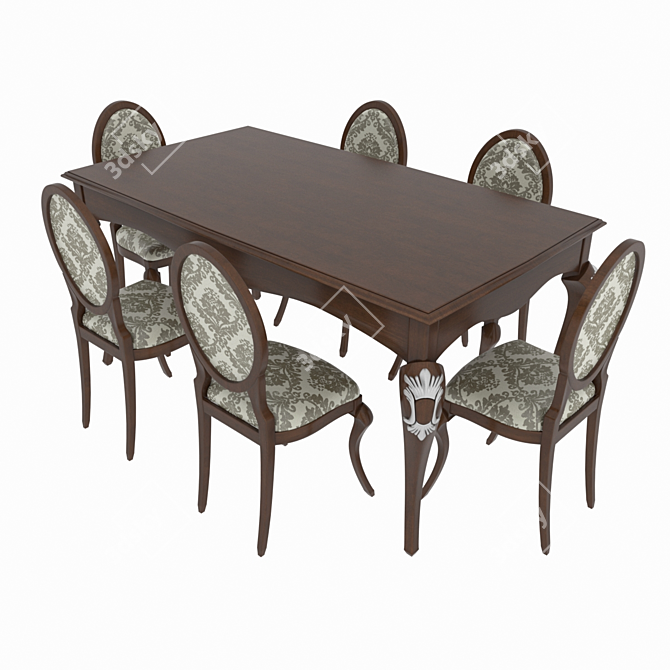 Italian Classical Table Set: Giorgio Casa- Memorie Venezia 3D model image 1