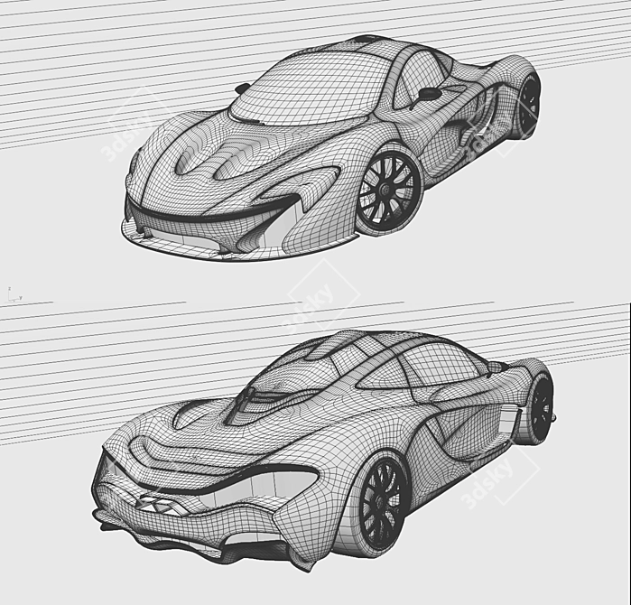 Title: Ultimate Speed Beast: McLaren P1 3D model image 2