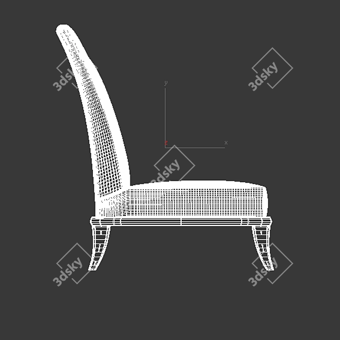 Luxury Lounge Chair: Elegant, Comfortable, Elite 3D model image 2