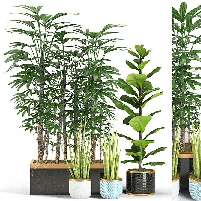 Greenery Bliss: Plant 24 for Ultimate Indulgence! 3D model image 1